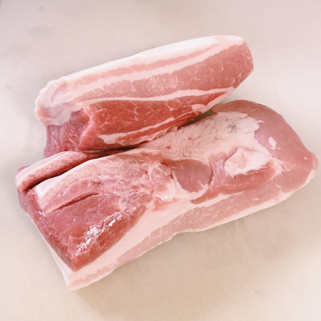 【リニューアル】やまあい村育ち自然豚 バラ(ブロック)