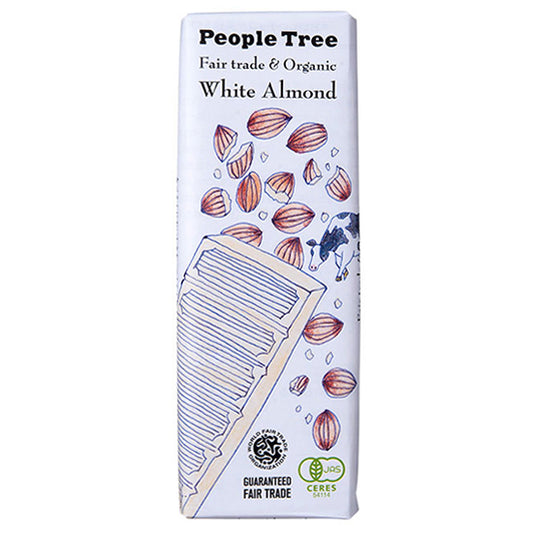 People Tree White Almond Chocolate 50g