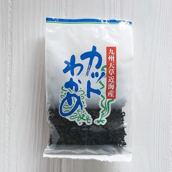 Cut wakame seaweed