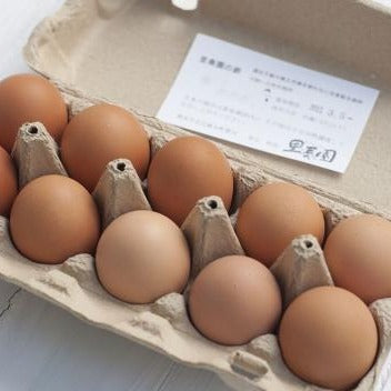 Free-range, naturally fertilized eggs from Kumamoto Prefecture (Yorimoto-san) 
