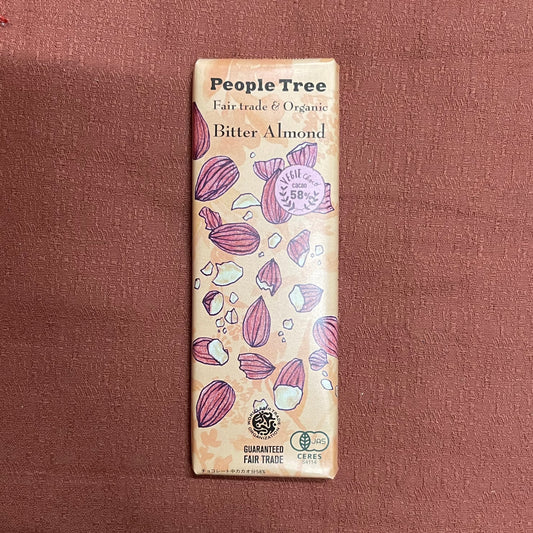 People Tree Organic Bitter Almond Chocolate 50g